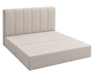 SonoFrame Cozy bed frame in PL 008 Cream, angled view