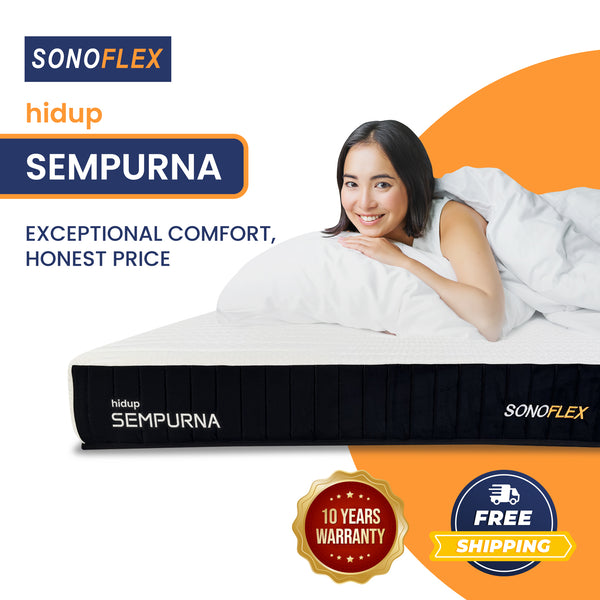 SonoFlex (hidup) SEMPURNA Mattress (10 inch), Bonnell Coil + Purebond Foam