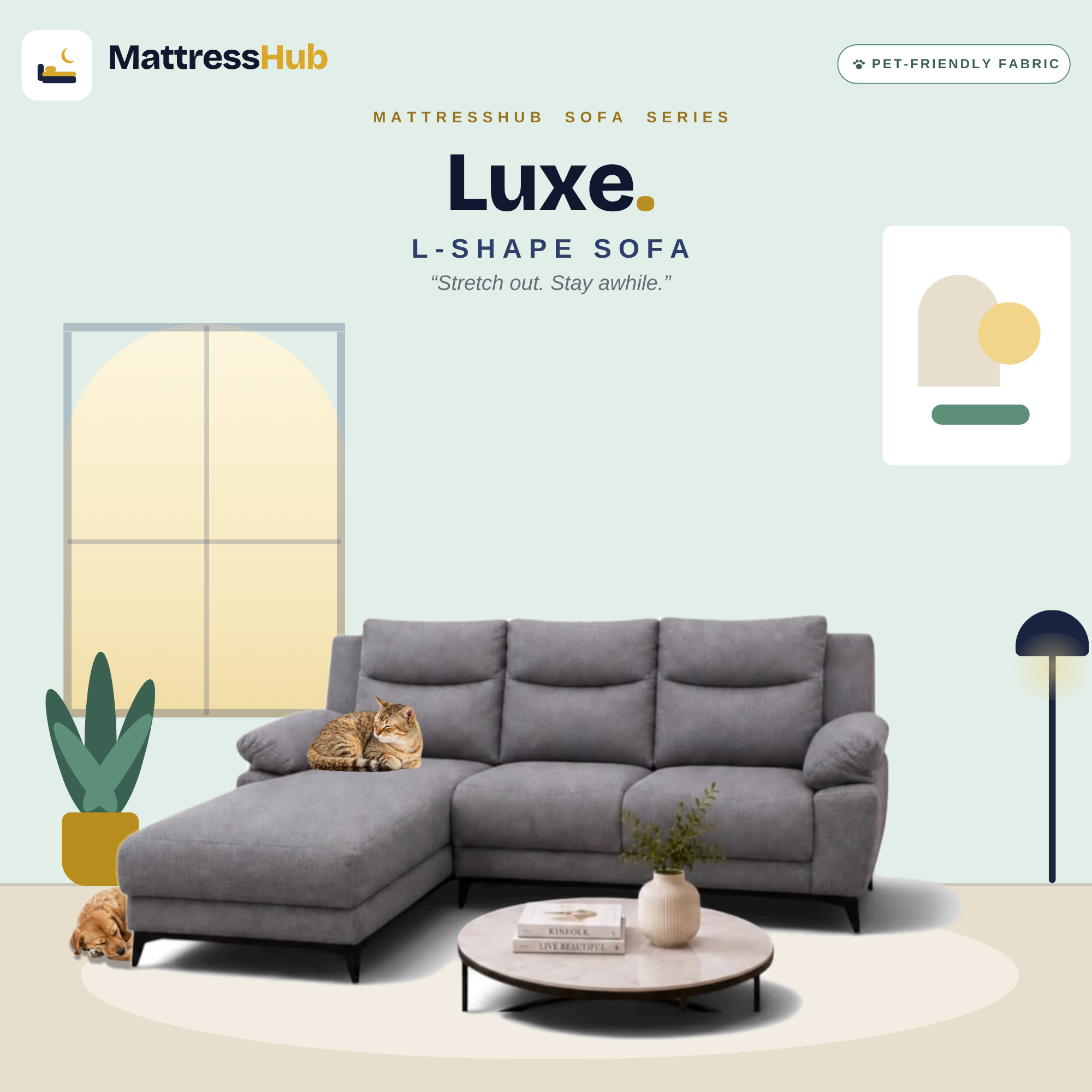 Luxe L-Shape Sofa