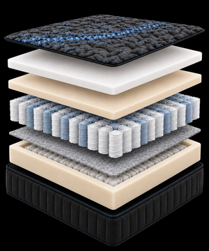 Inside the SonoFlex Signature Noir mattress, layer by layer