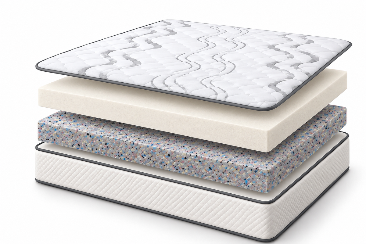 Inside the SonoFlex Signature Pure mattress, layer by layer