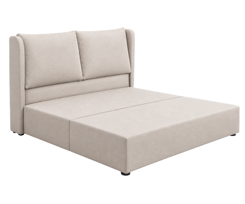 SonoFrame Aurora bed frame, angled view
