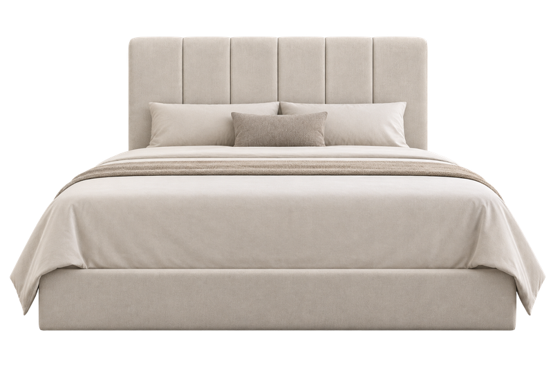 SonoFrame Cozy bed frame in PL 008 Cream in a bedroom